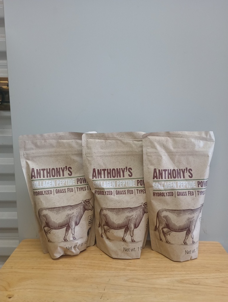 Anthony's Collagen Peptide Powder 1 lb 3 Pack