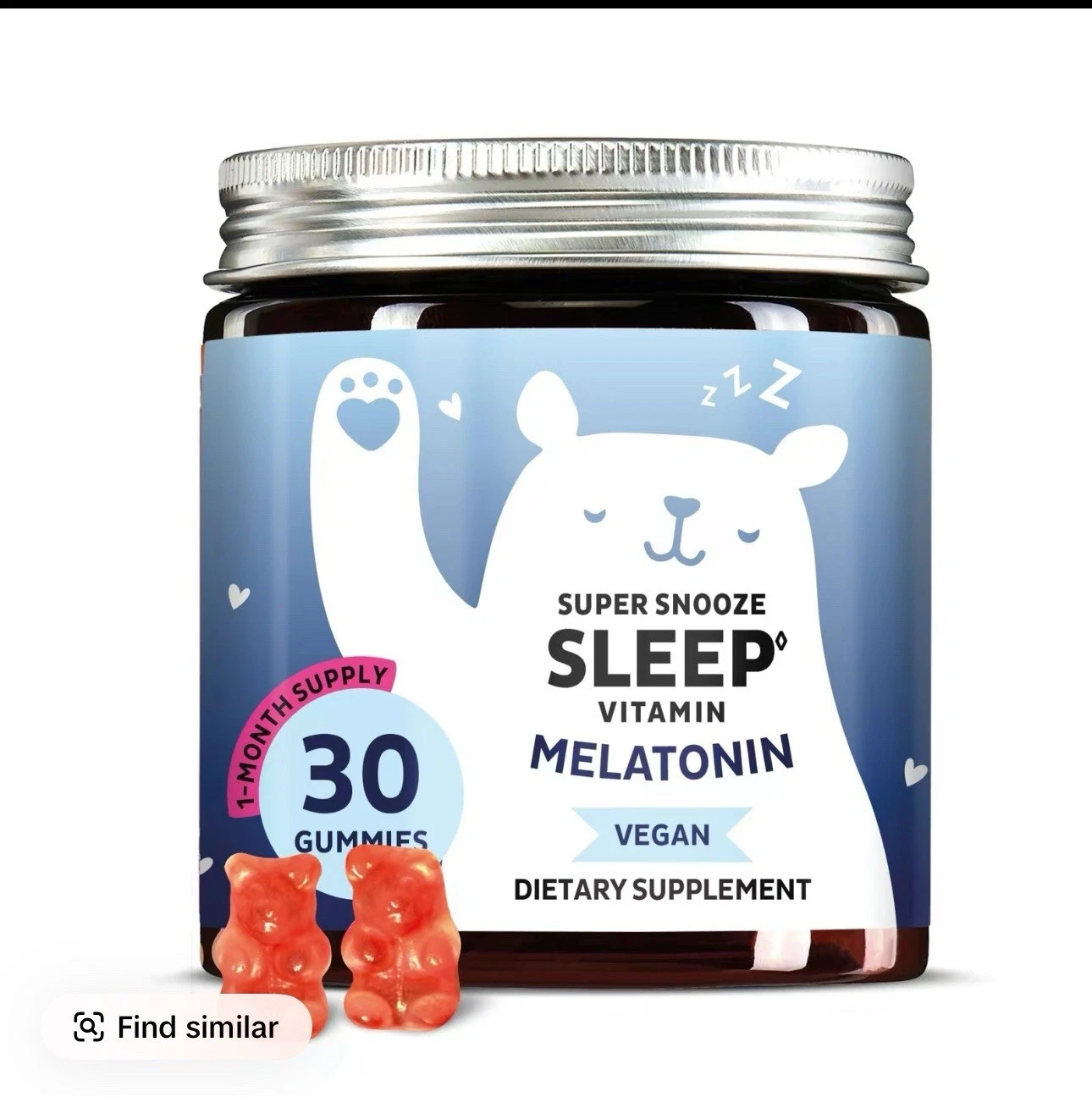Bears With Benefits Melatonin Gummies & Vitamin B6 Vegan Sleep Gummies Ex:12/26