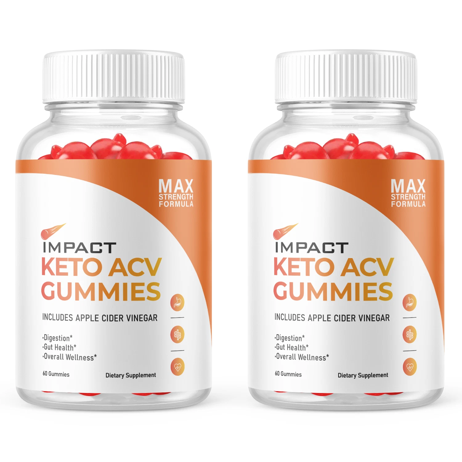 (2 Pack) Impact Keto Gummies, Impact ACV Keto Weight Loss Gummies (120 Gummies)