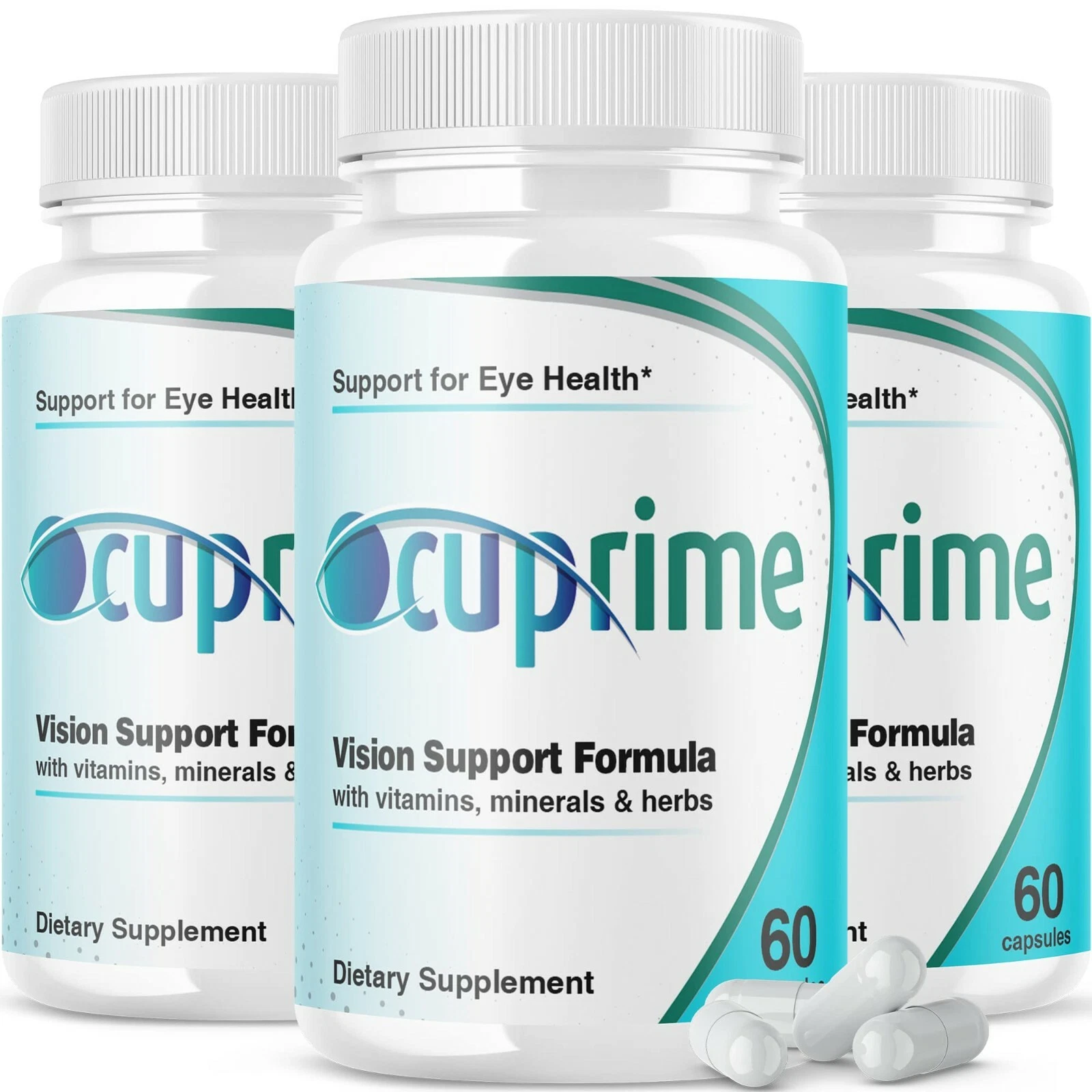 Ocuprime for Eyes Supplement Vision Pills (3 Pack - 180 Capsules)