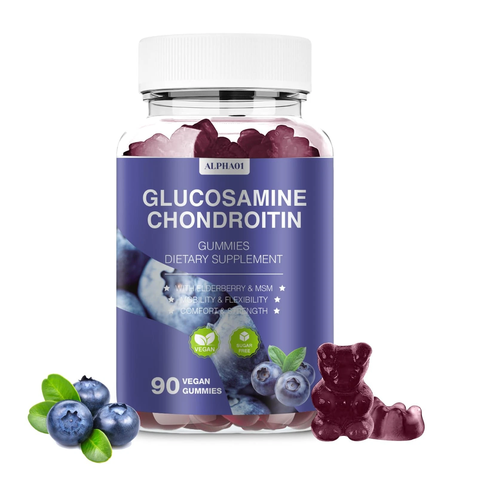 Glucosamine Chondroitin Gummies - 3000MG Extra Strength Joint Support Supplement