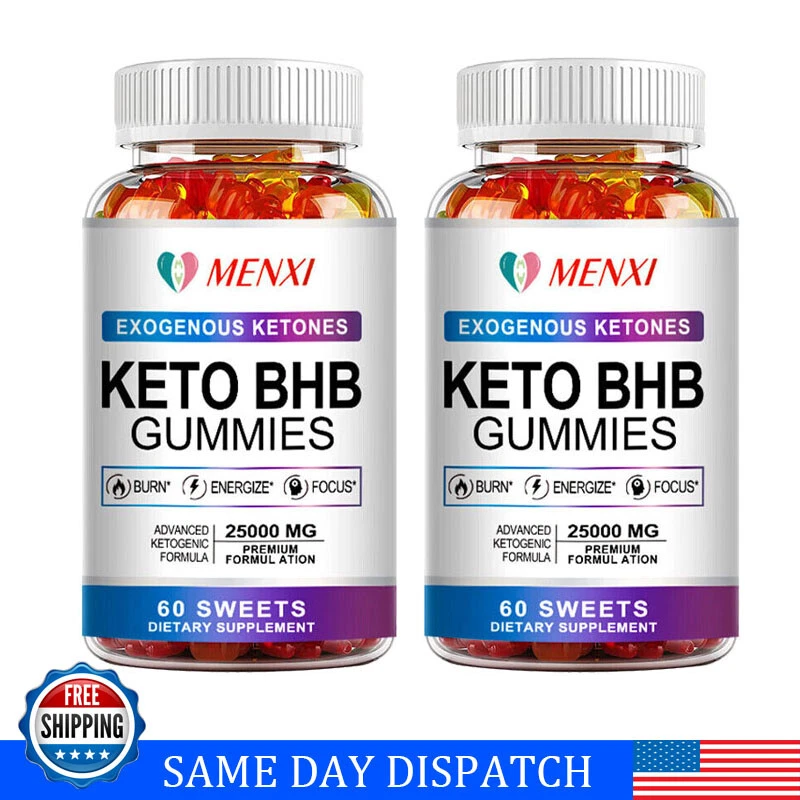 2 Bottles Keto Slimming Gummies 2500mg Apple Cider Vinegar ACV Weight Loss,Detox