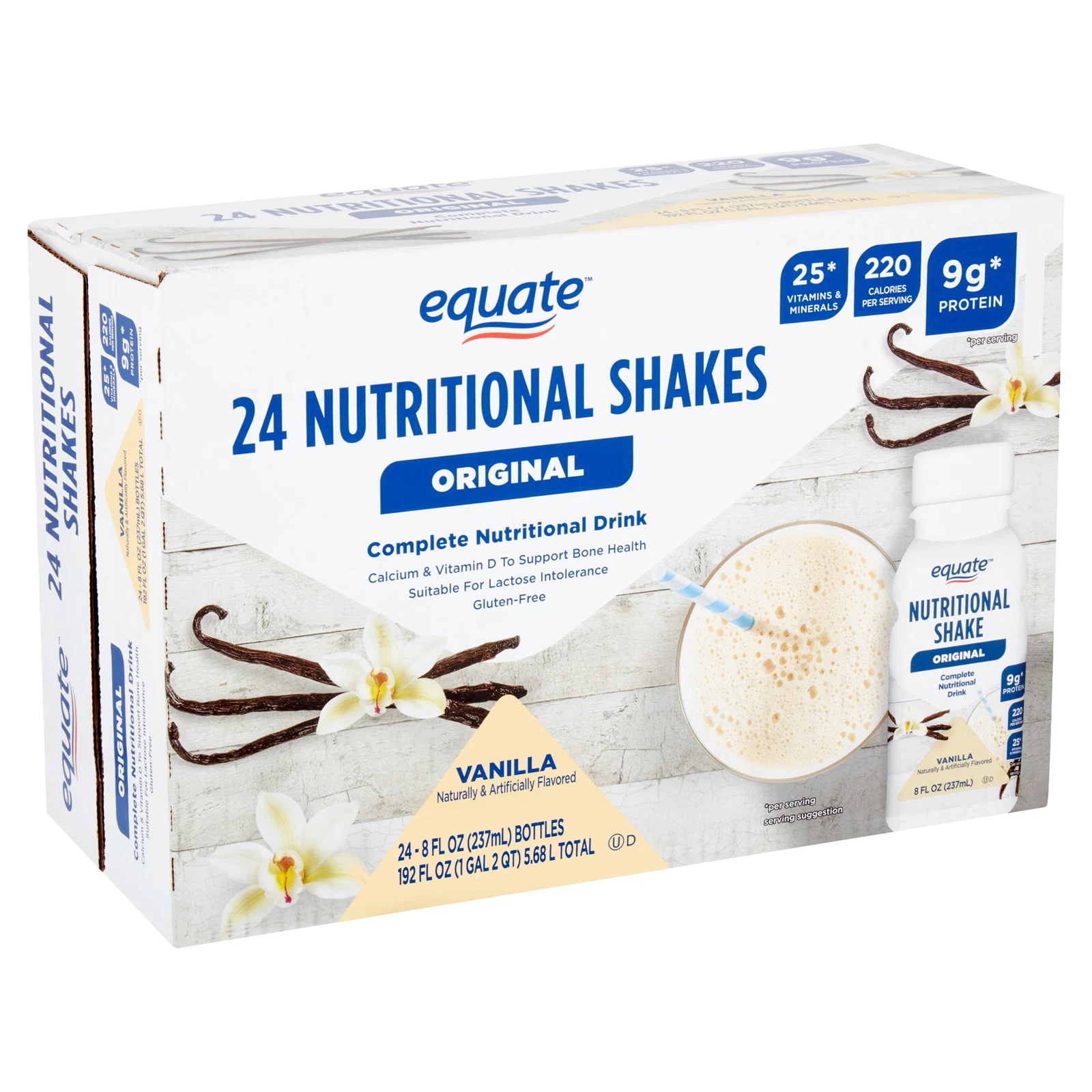 Original Meal Replacement Nutritional Shakes, Vanilla, 8 fl oz, 24 Count