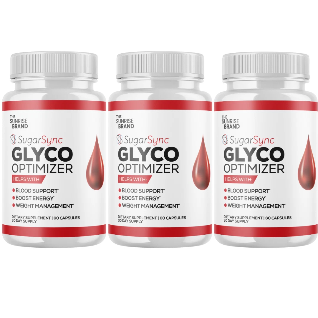 Sugar Sync Glyco Optimizer Blood Sugar Health Support Supplement - 3 Bottles