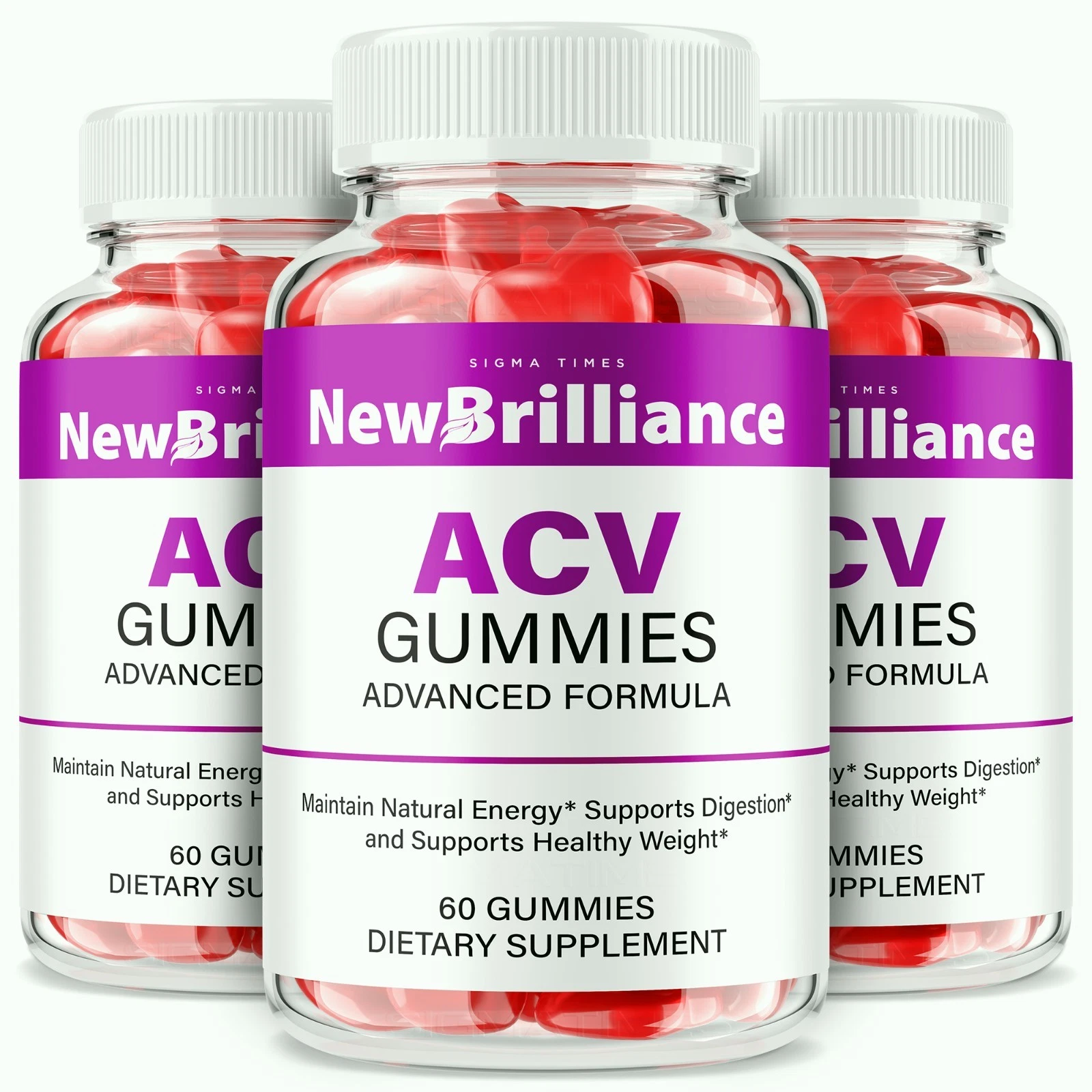 (3 Pack) New Brilliance Keto ACV Gummies - Fat-Burning Formula for Weight Loss