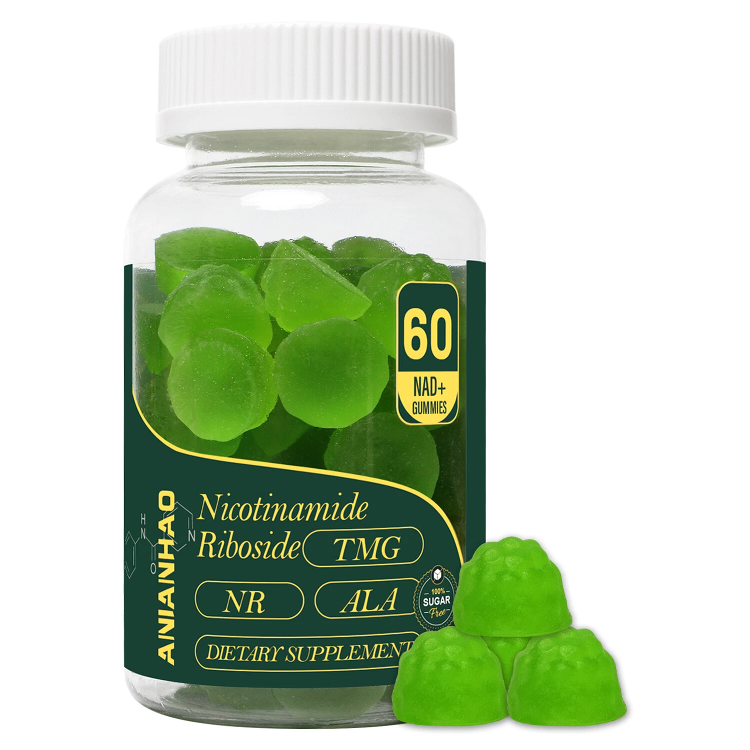 NAD+ Gummies Nicotinamide adenine dinucleotid 1500mg NAD+ Gummies alternative