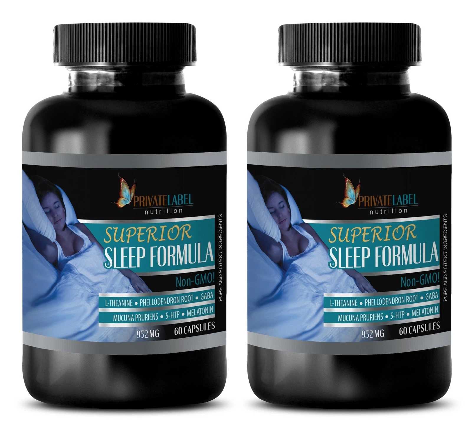 5-htp l-theanine - SLEEP SUPPORT 952mg - Anti aging supplement - 2 Bottles