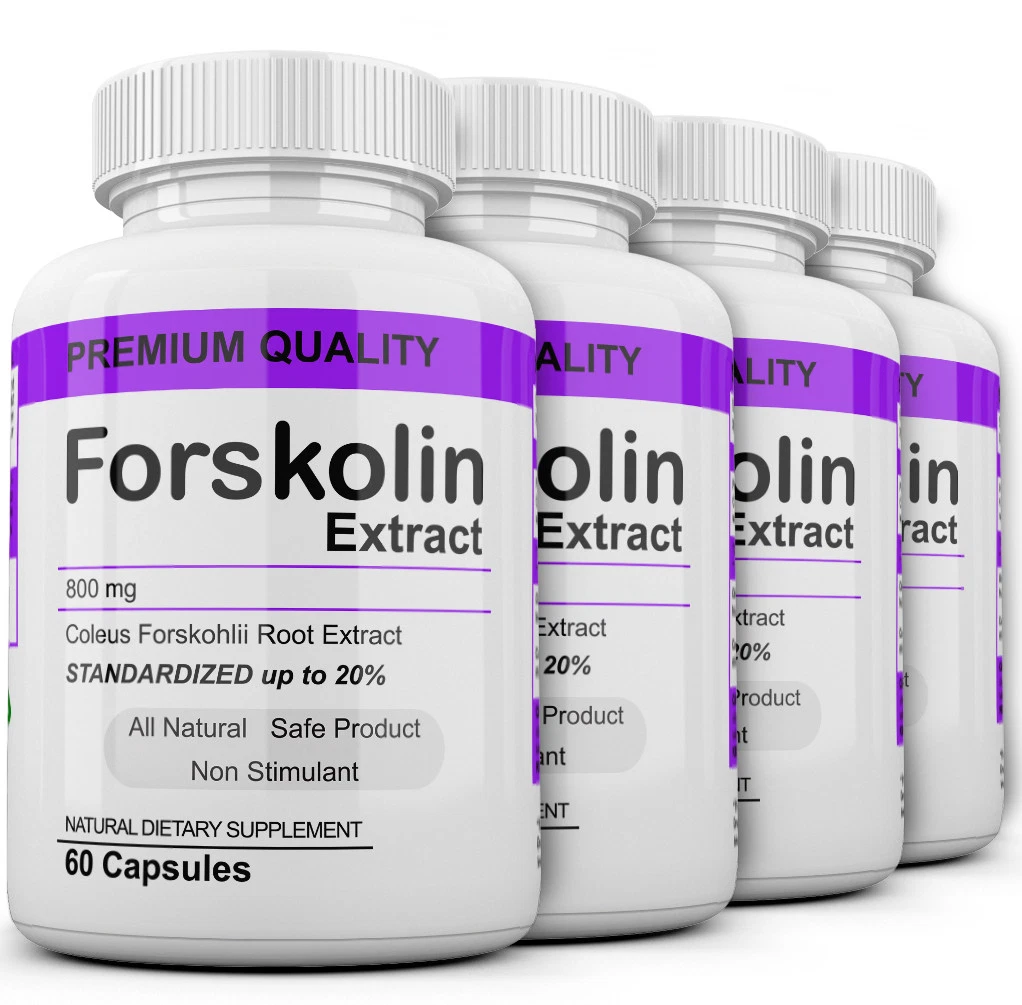 4 Maximum Strength 100% Pure Forskolin 800mg Rapid Results! Forskolin Extract
