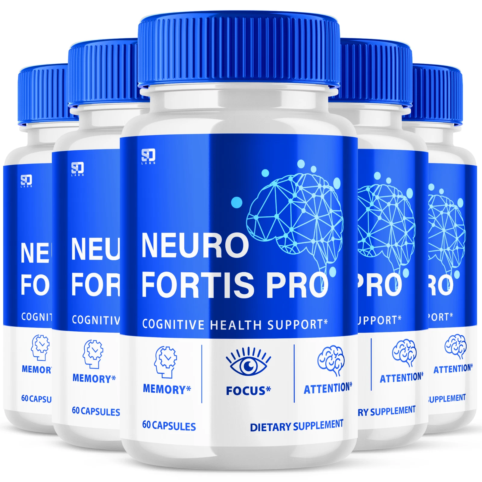 (5 Pack) Neuro Fortis Pro, Brain Health & Cognitive Support Supplement 300 Pills