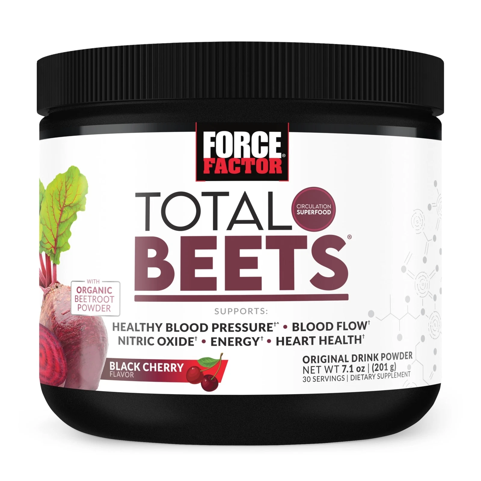 Force Factor Total Beets Superfood Beet Root Powder with Nitrates to Support ...