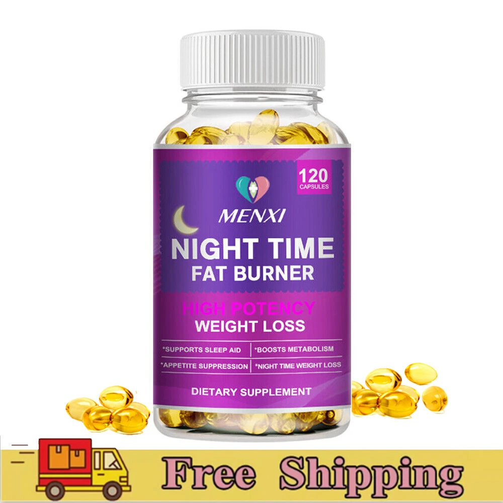 Night Time Fat Burner 120ct Weight Loss Appetite Suppressant Sleep Aid