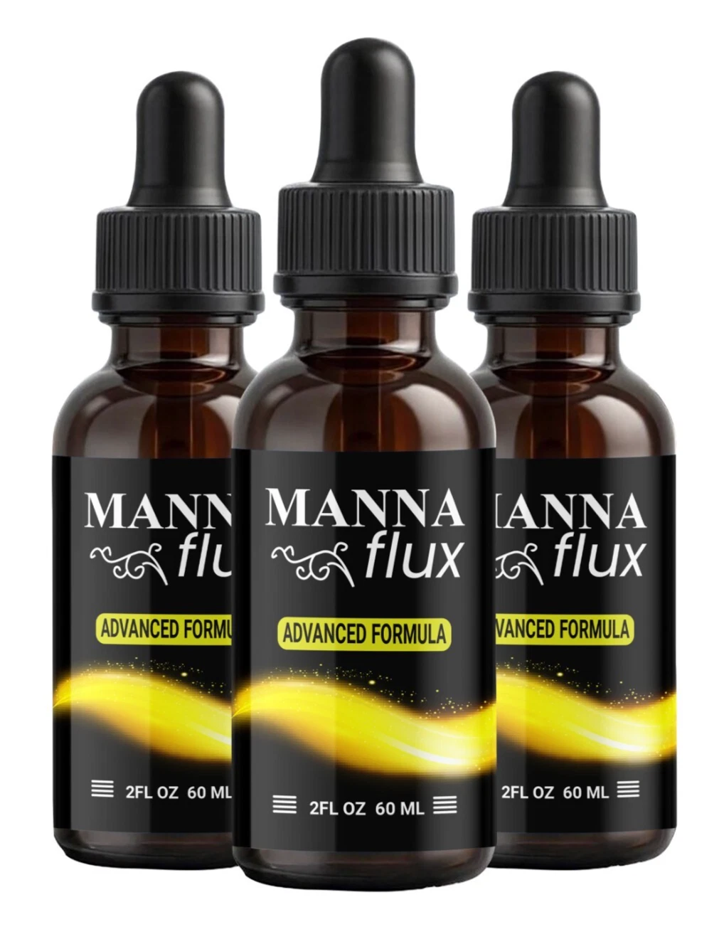 (3 Pack) Manna Flux Weight Loss Drops, Premium MannaFlux Fat-Burning Formula