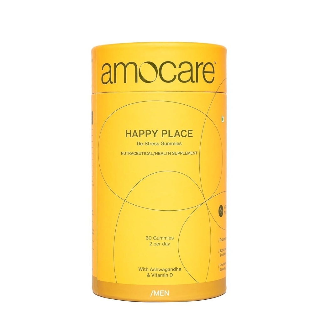 Amocare De-Stress 60 Gummies for Men | Ashwagandha & Vitamin D