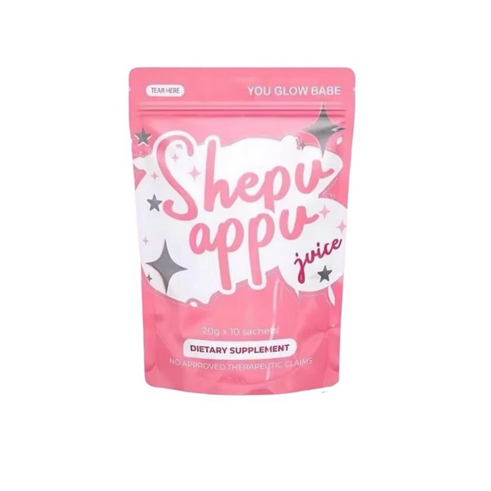 You Glow Babe SHAPE UP SHEPU APPU Juice Powder Mix, 10 Sachets x 15g Each
