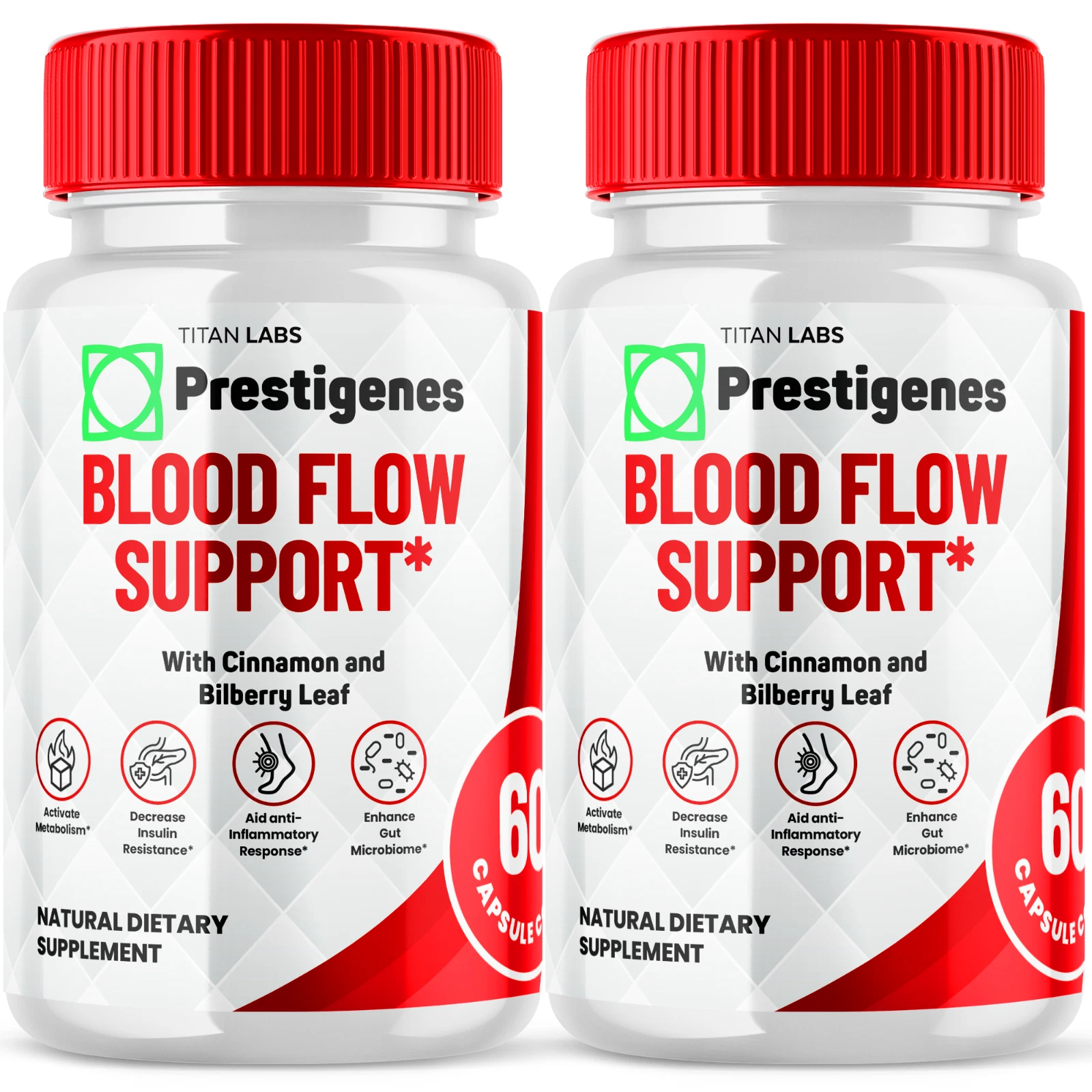 Prestigenes Blood Flow Support - Enhance Circulation and Vitality (2 Pack)