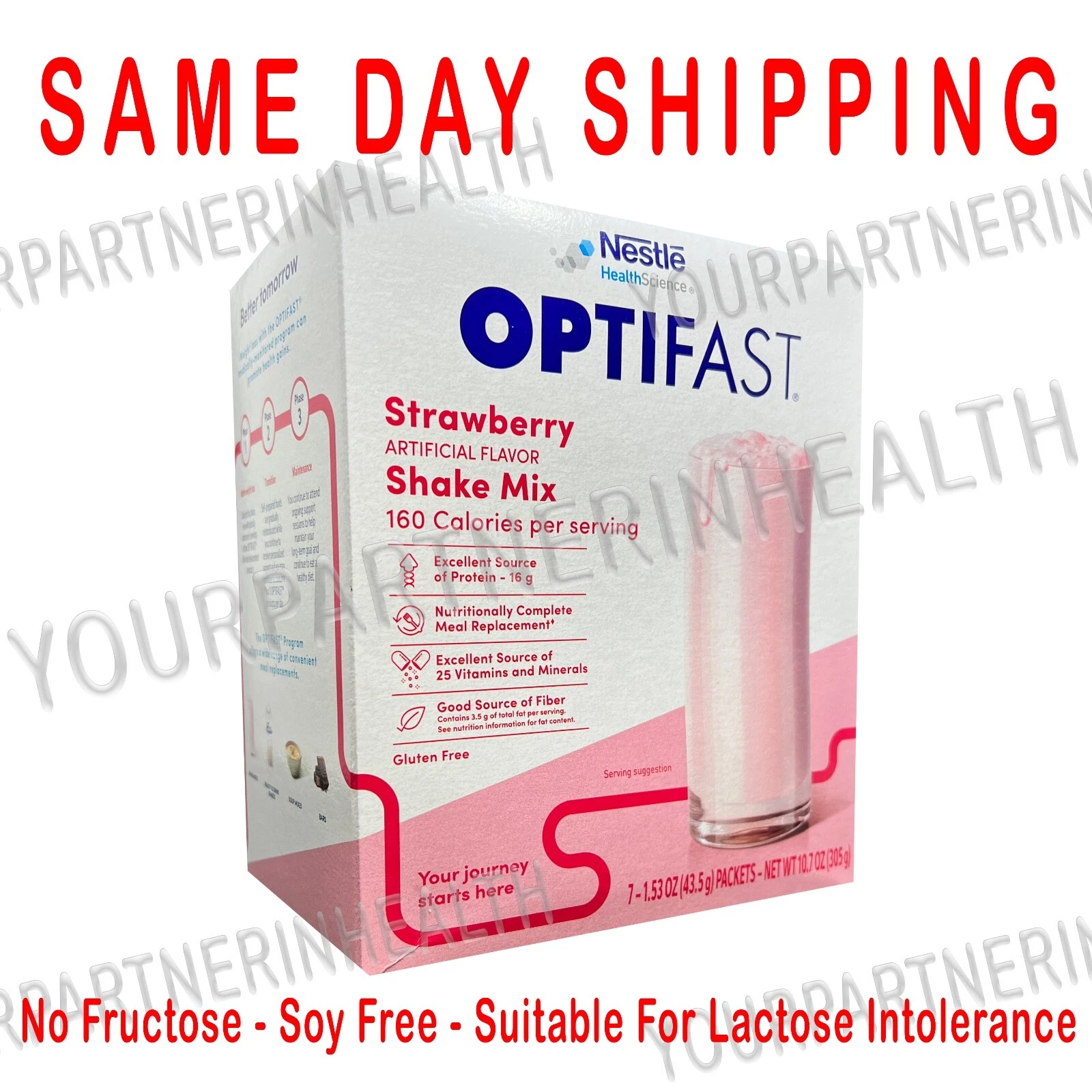 OPTIFAST 800 POWDER SHAKE | 5 BOXES | STRAWBERRY | 35 SERVINGS FRESH & NEW