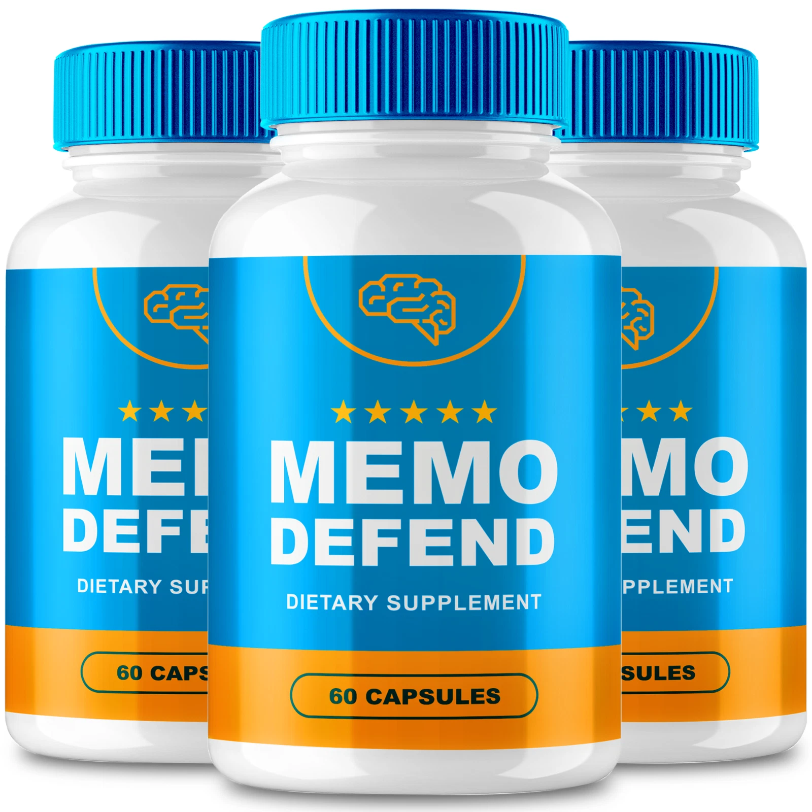 (3 Pack) MemoDefend Brain Capsules Memo Defend Brain Health Pills (180 Capsules)