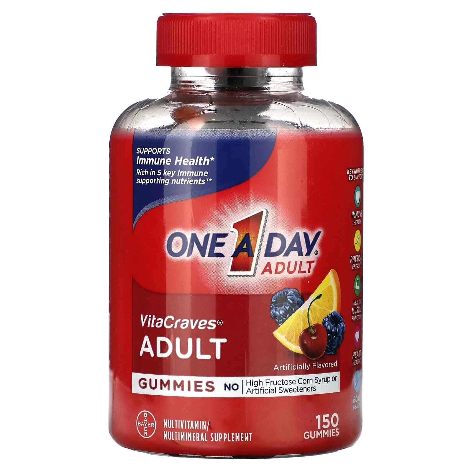 2 X One-A-Day, VitaCraves, Adult Multivitamin Gummies, 150 Gummies