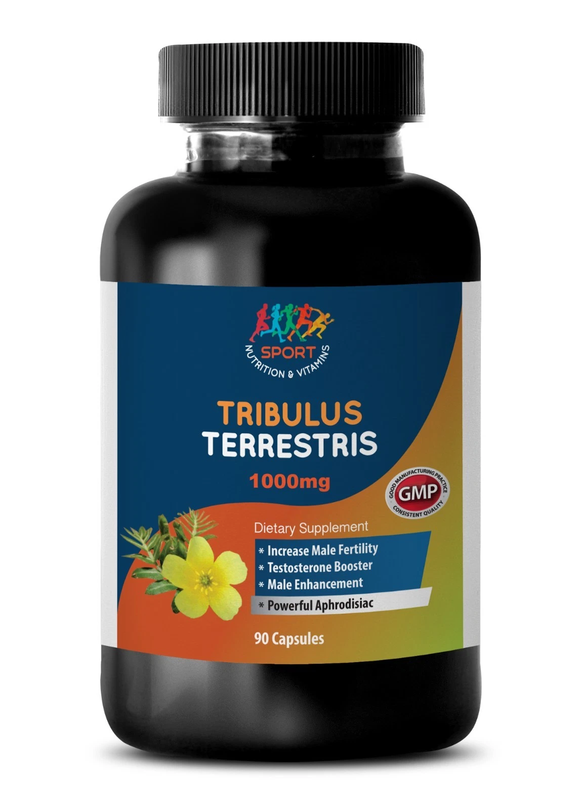 Muscle Mass - Tribulus Terrestris 1000mg - Testosterone Booster - 1B 90 Ct