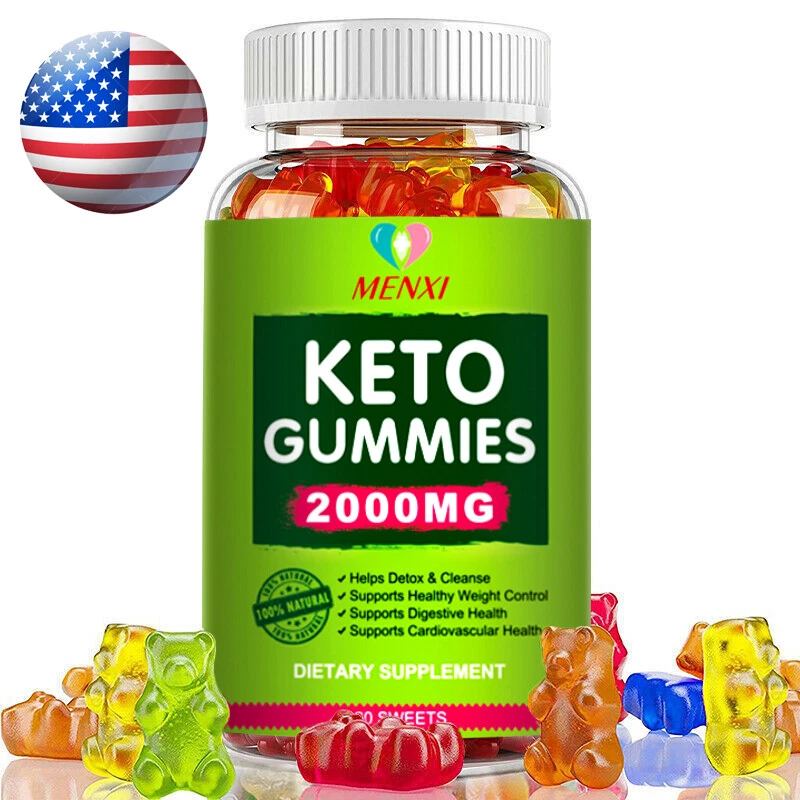 Keto ACV BHB Gummies For Fat Burn Weight Loss Detox Keto Diet Pills 60 Gummy