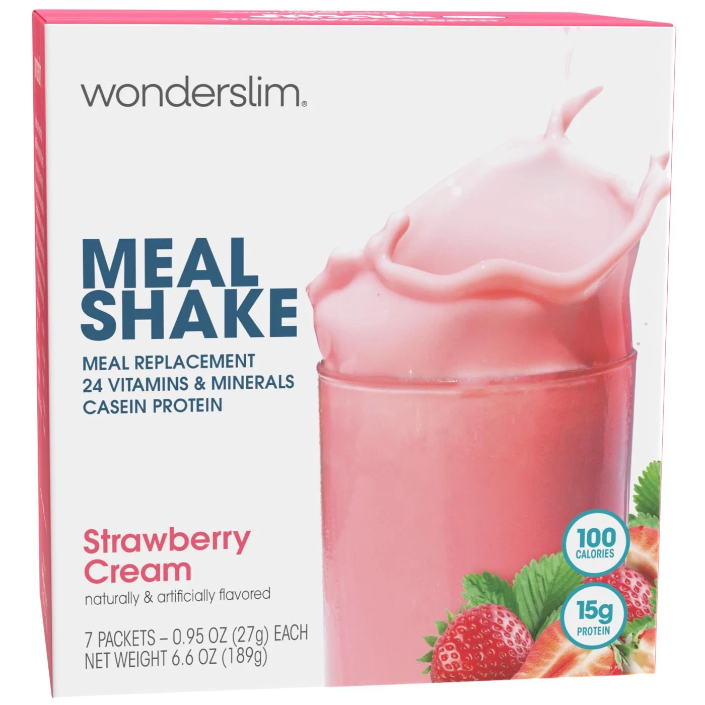 Meal Replacement Shake, Strawberry Cream, 15g Protein, 24 Vitamins & Minerals...