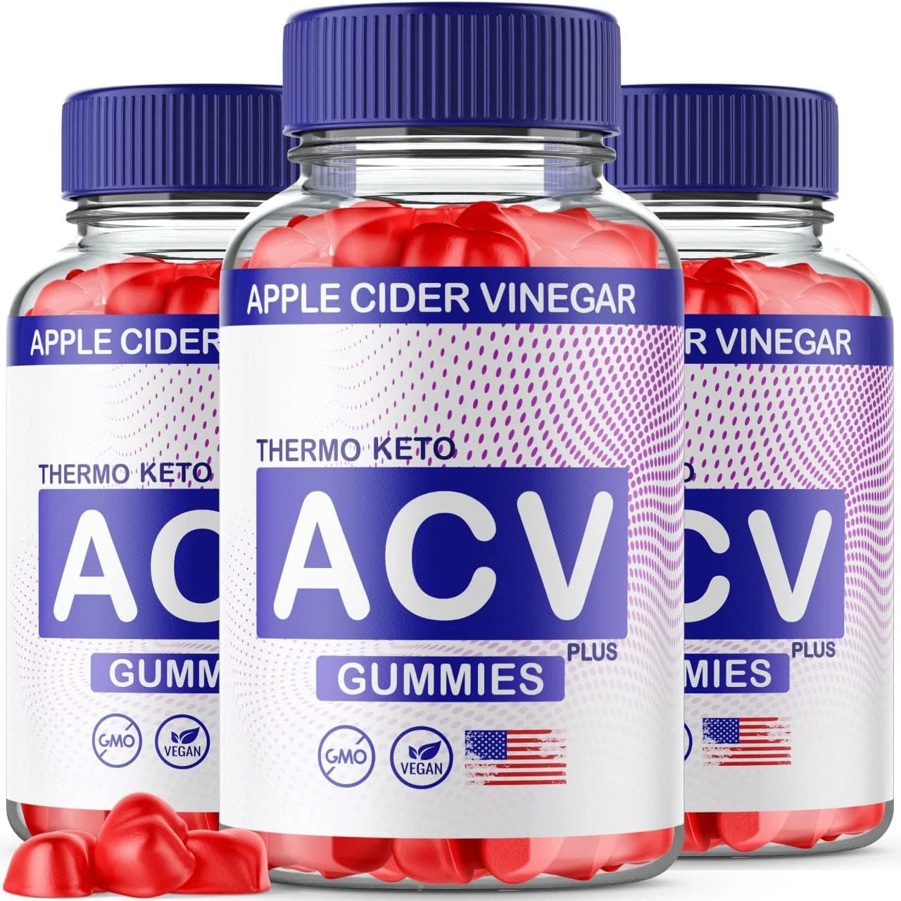 3-Pack Thermo Keto Gummies - Thermo Keto ACV Gummies Weight Loss - 180 Gummies