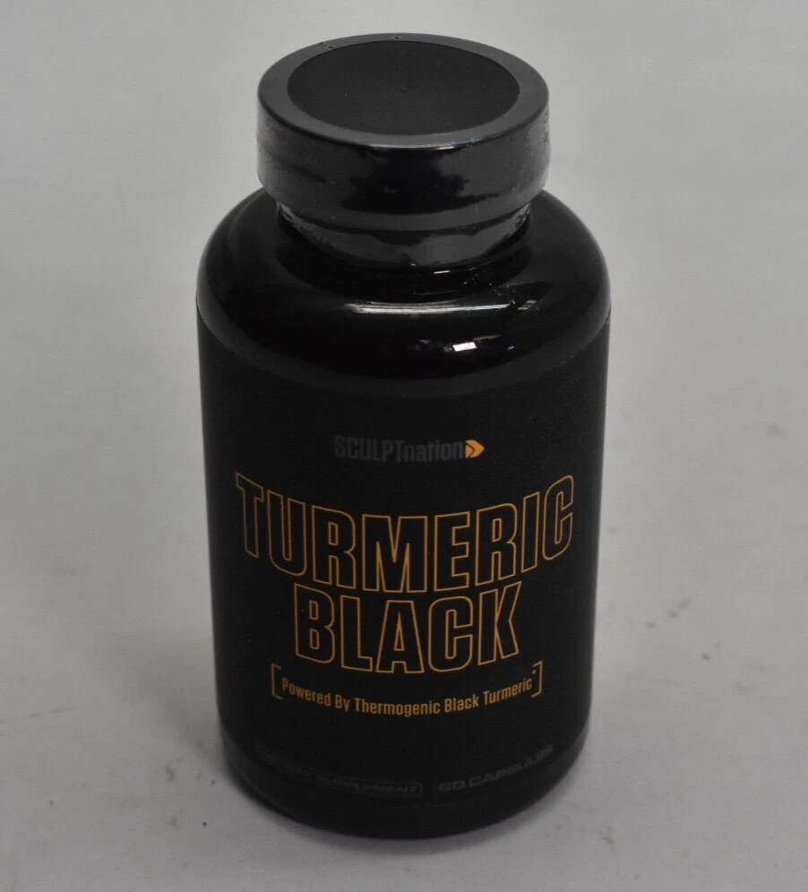 Sculpt Nation Turmeric Black 60 Capsules Dietary Supplement BioPerine Sealed