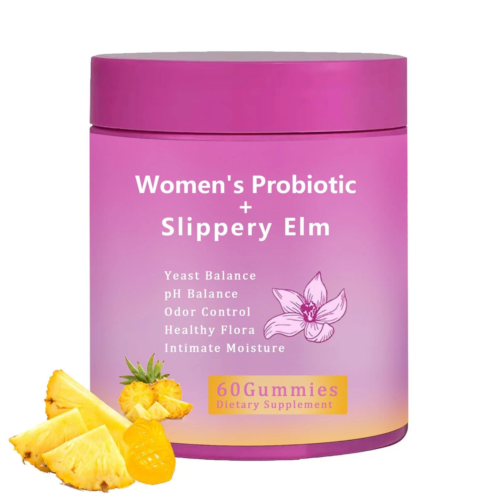 NEWUREHO Feminine Probiotics Gummies for Women, Women's Probiotic+Slippery Elm,