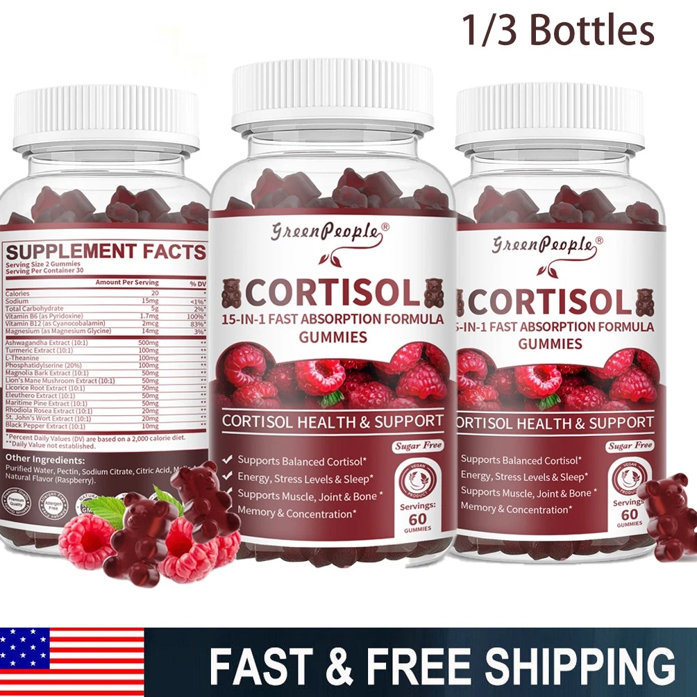 Cortisol Detox for Women Gummies, Cortisol Reducer Detox Manager 60/180 Gummies