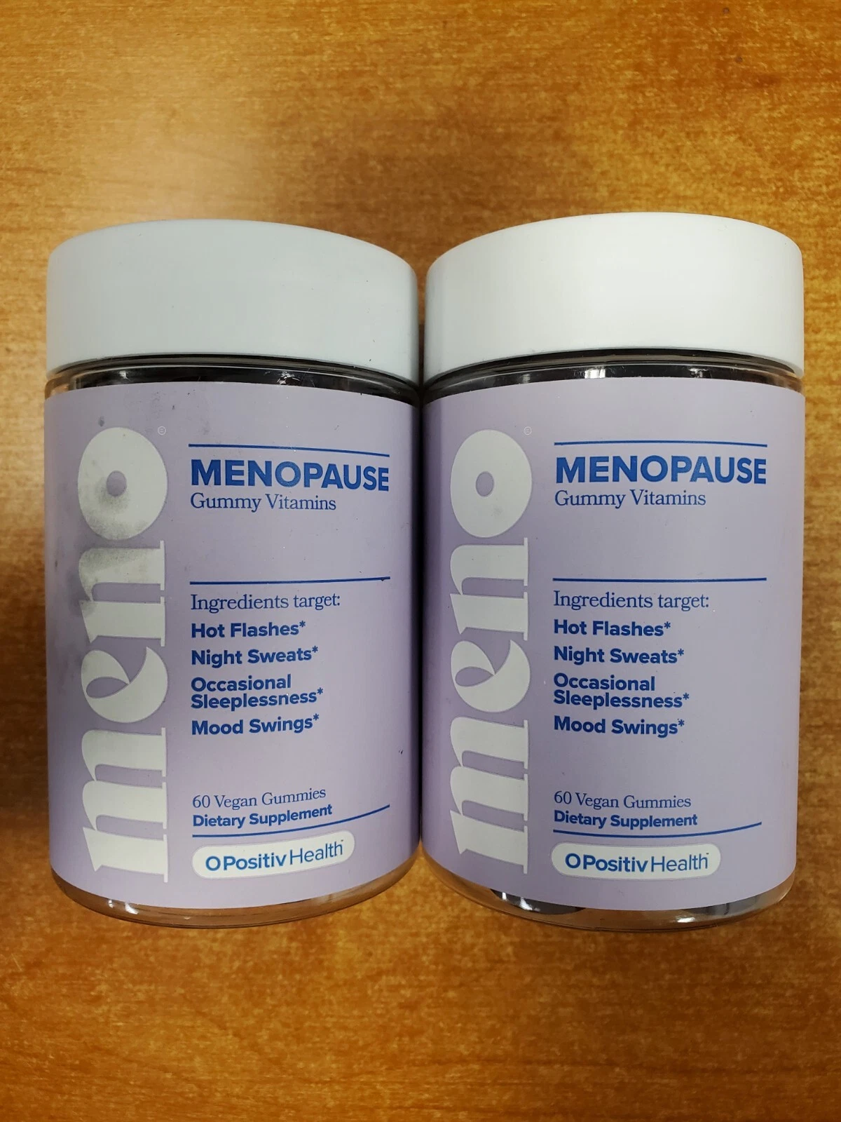 2 db: MENO OPositiv menopauza egészségügyi gumi vitaminok 60ct ea (lejár 5/26) 1398-W6C