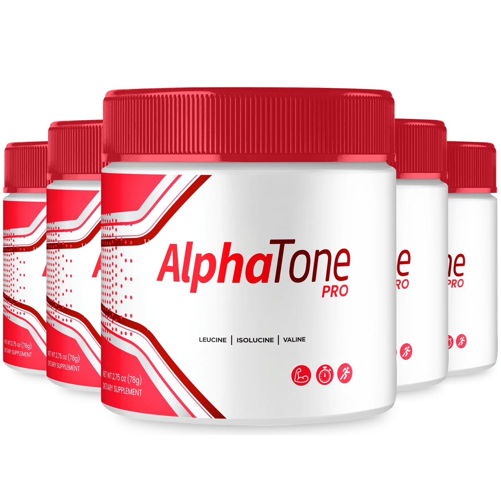 (5 Pack) Alpha Tone Pro BCAA Powder Advanced Formula Energy Support Supplement