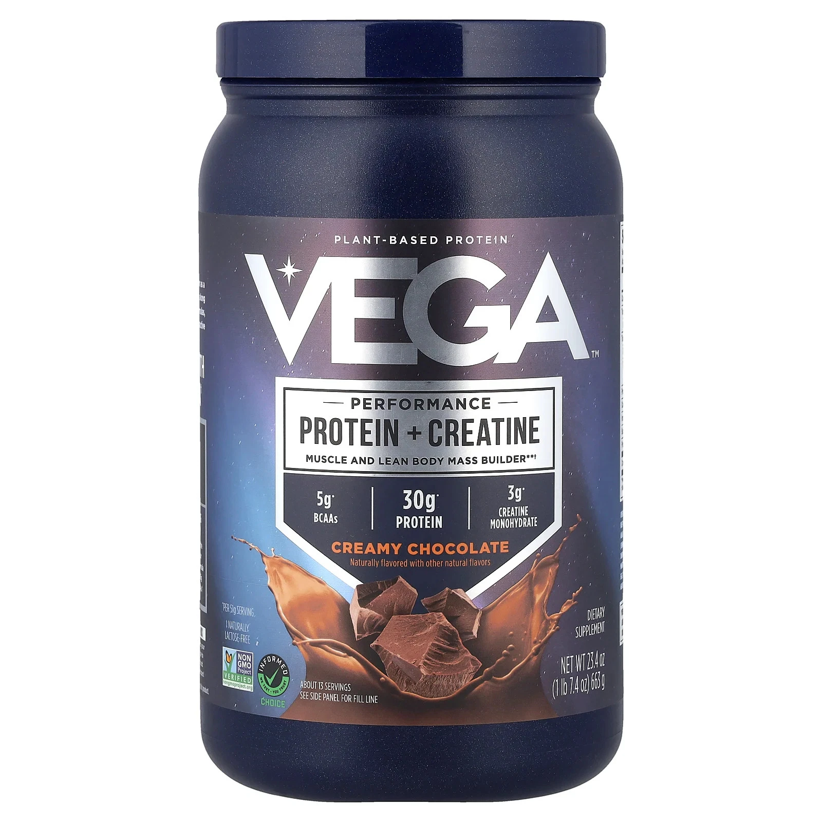 Performance, Protein + Creatine, Creamy Chocolate, 1 lb 7.4 oz (663 g)