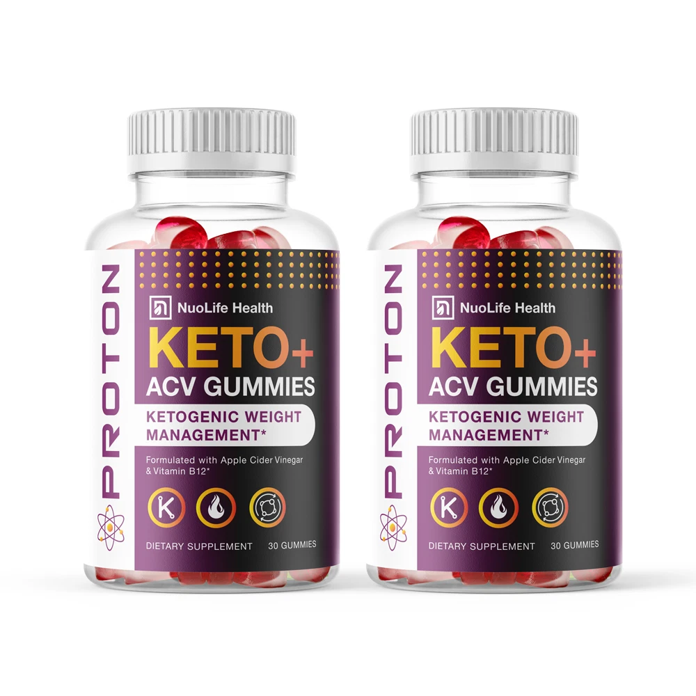 Proton Keto + ACV Gummies for Aiding Weight Management and Fat Loss 2 Pack