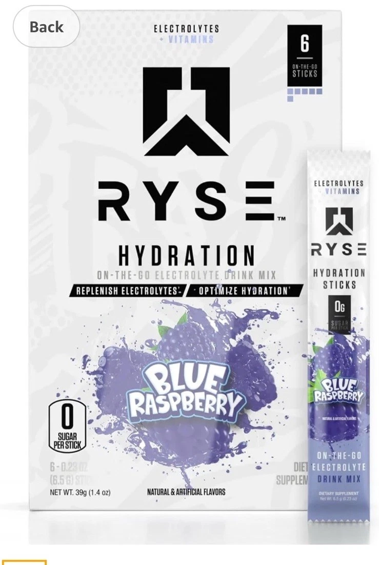 Ryse Core Hydration | On The Go Electrolyte Drink Mix Packets Sugar Free