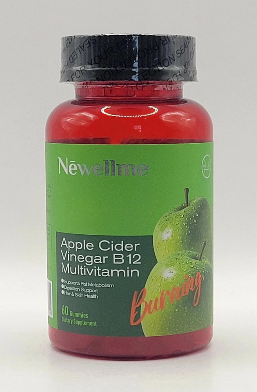 Newellme Apple Cider Vinegar B12 Multivitamin - 60 Gummies - Exp 12/2026+