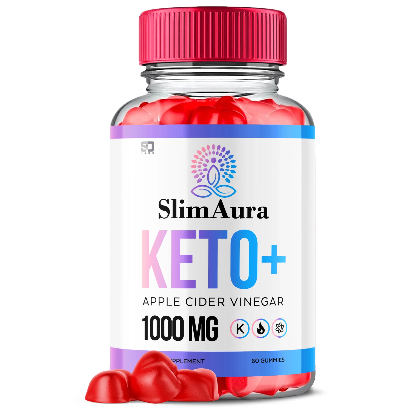 Slim Aura Keto ACV Gummies - For Weight Management & Healthy Body - 60 Gums