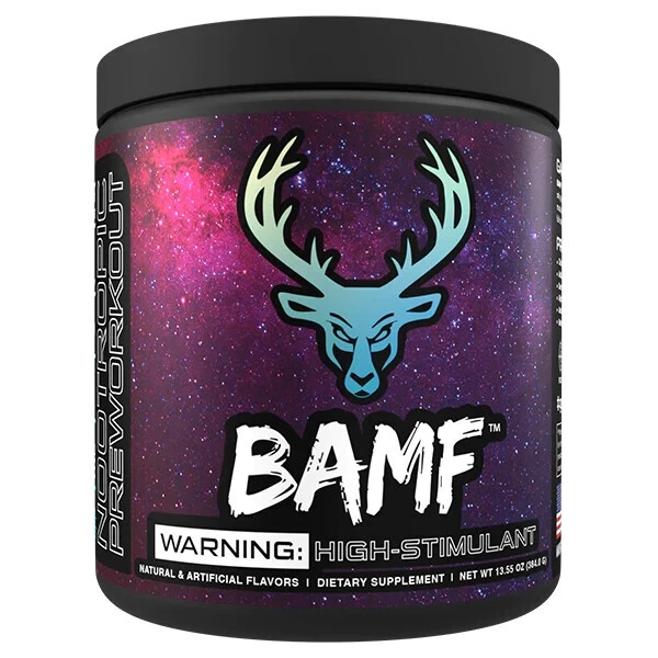 Bucked Up BAMF Blue Raz-Berry Pre-Workout Deer Antler Velvet