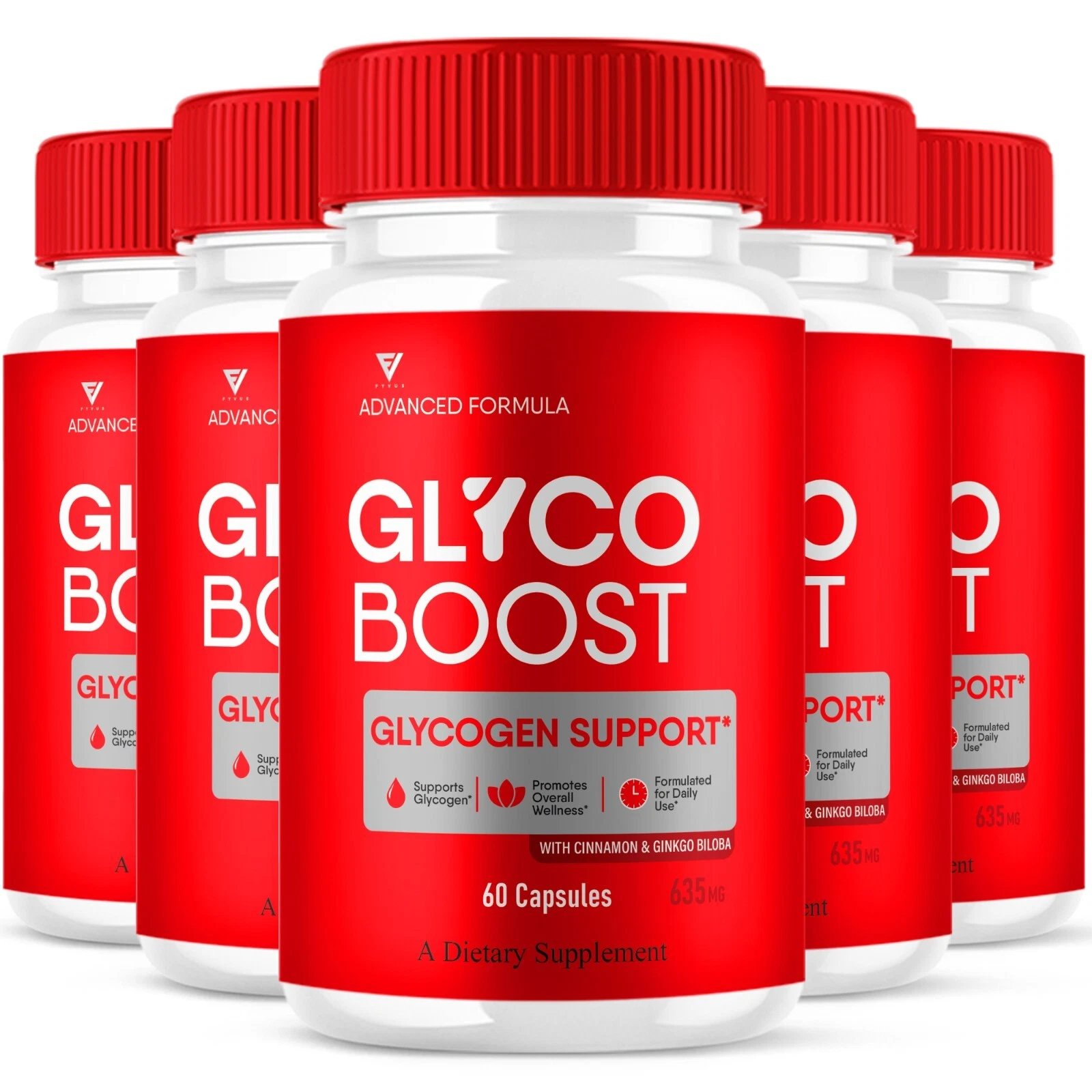(5 Pack) Glyco Boost Advanced Formula Supplement GlycoBoost Pills (300 Capsules)