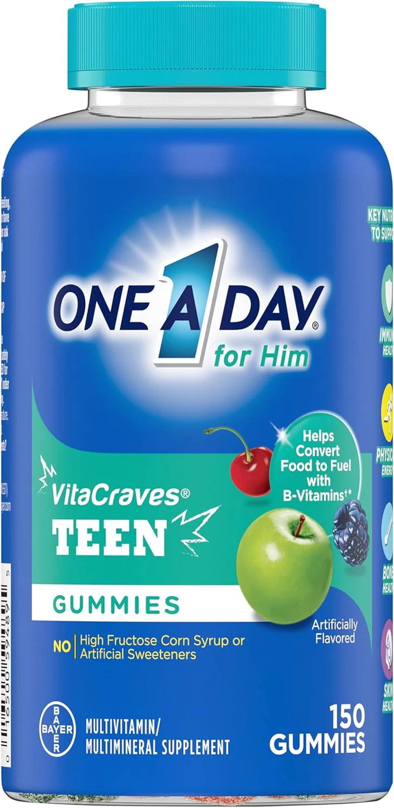 Teen for Him Multivitamin Gummies, Gummy Multivitamins with Vitamin A, C, D, E a