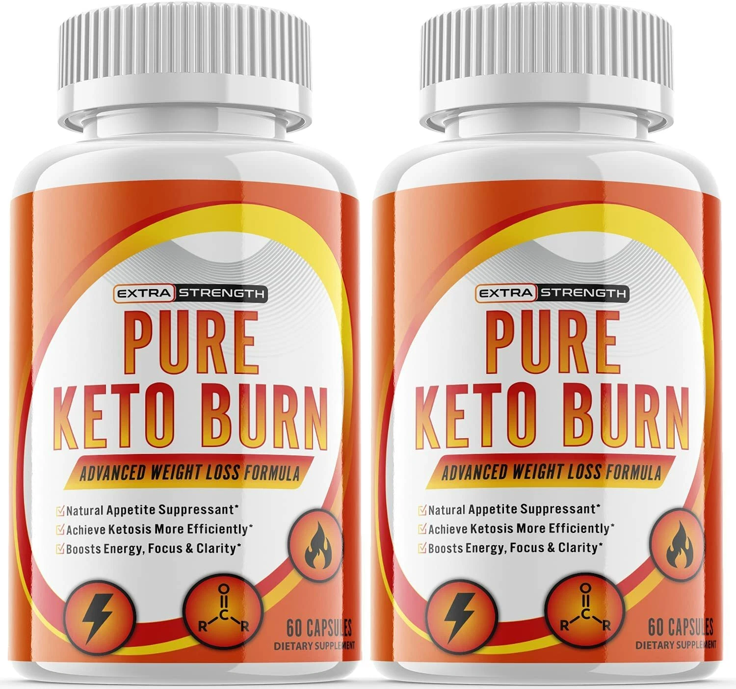 2-Pure Keto Burn Diet Pills,Weight Loss,Fat Burn,Appetite Suppressant Supplement
