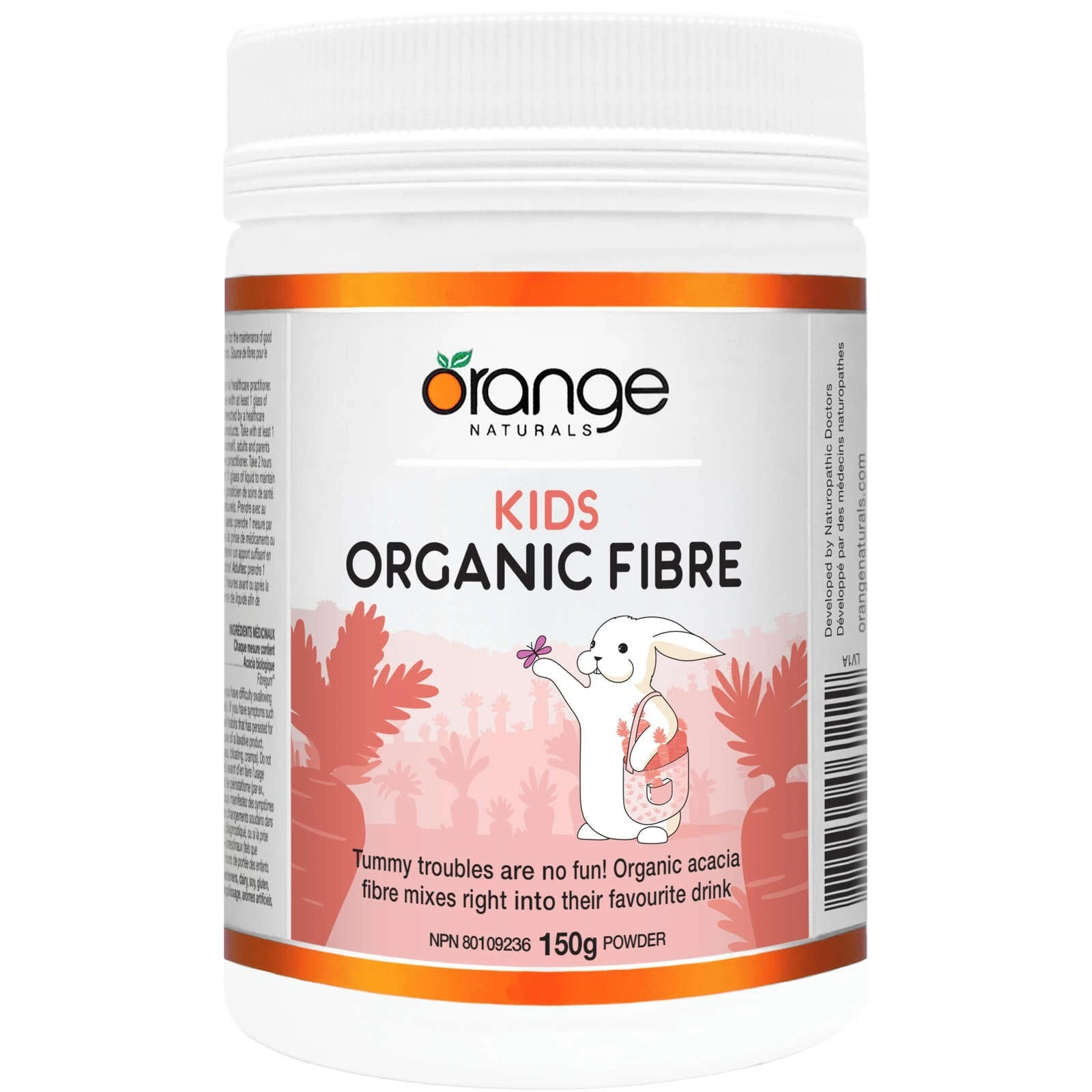 Orange Naturals Kids Organic Fibre Tummy Uncomfortable Troubles 150g NEW