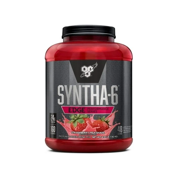 BSN SYNTHA-6 Edge Hydrolyzed Whey Protein Isolate Strawberry 4.01 LB 48 SERVINGS