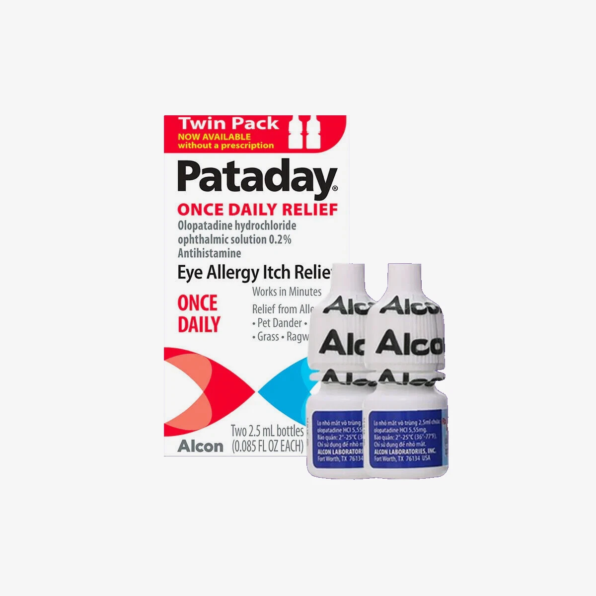 Pataday Once Daily Relief Eye Allergy Relief 2.5 ml Twin Pack ~ Exp 2026+