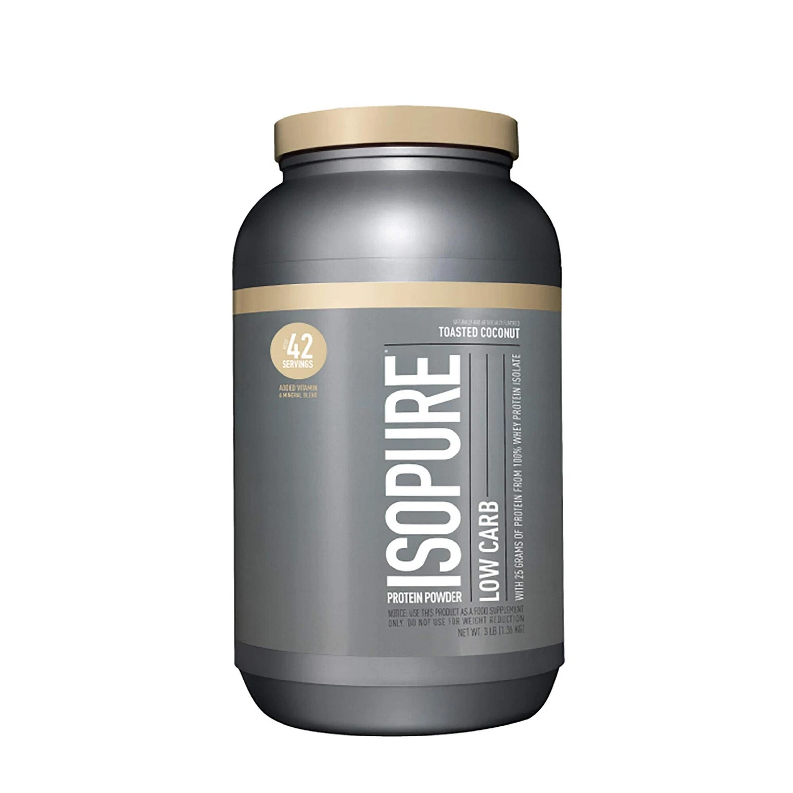Isopure Low Carb Whey Isolate Toasted Coconut 3 Lbs 42 Servings