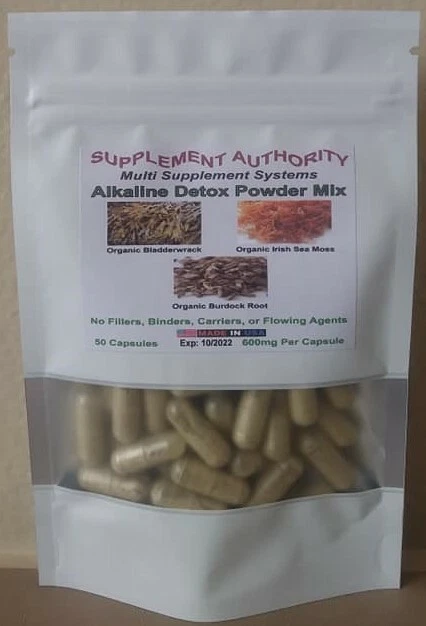 Irish Sea Moss - Bladderwrack - Burdock Root - Alkaline Detox ~ Dr. Sebi ~ 50ct