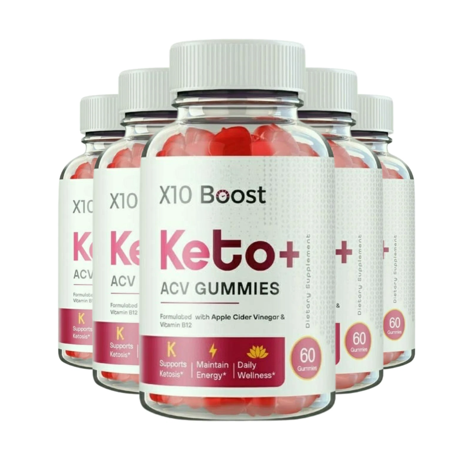5-Pack X10 Boost Keto ACV gummies, X10 Boost Gummies Weight Loss (300 Gummies)