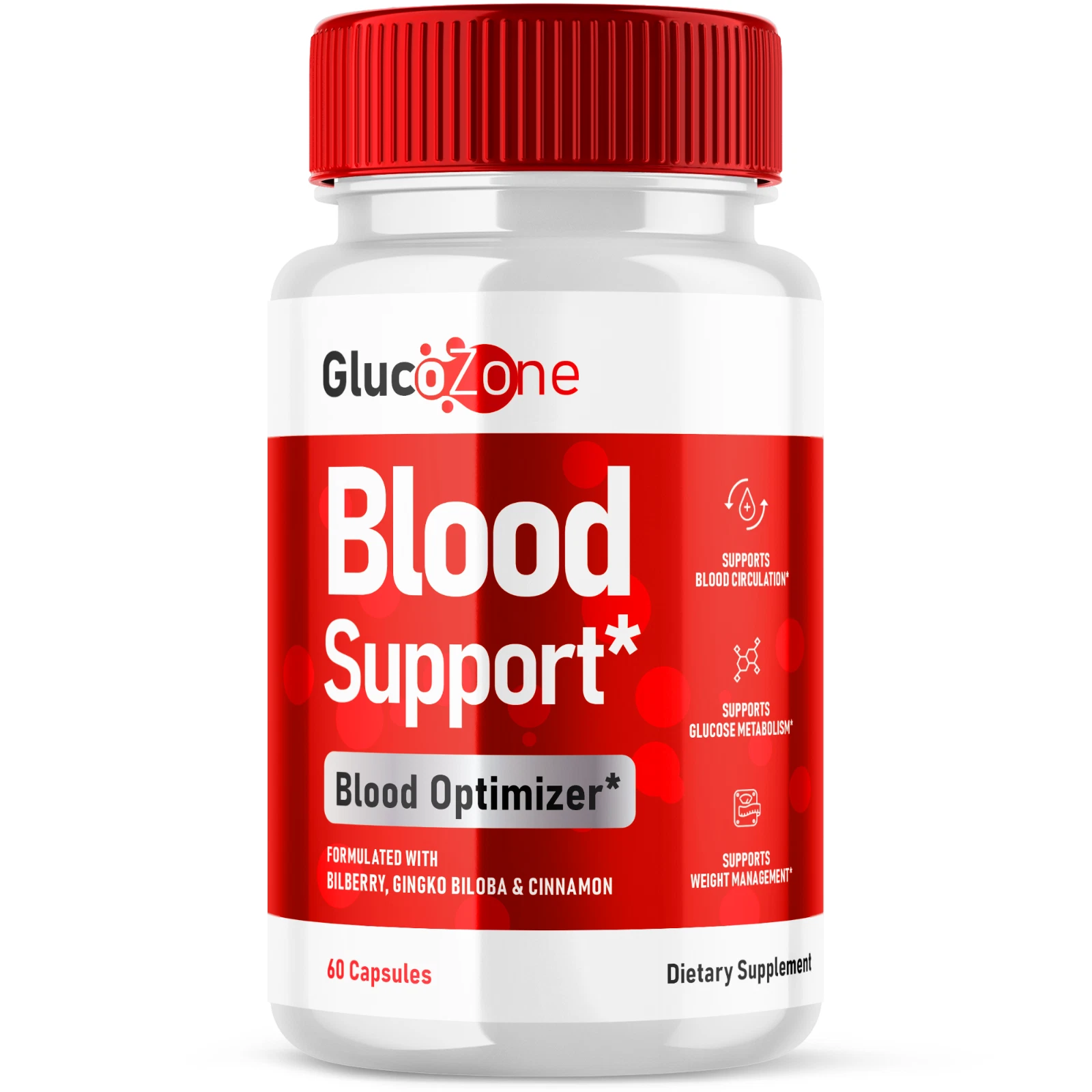 GlucoZone Blood Optimizer, Gluco Zone Glycogen Formula Supplement 60 Capsules