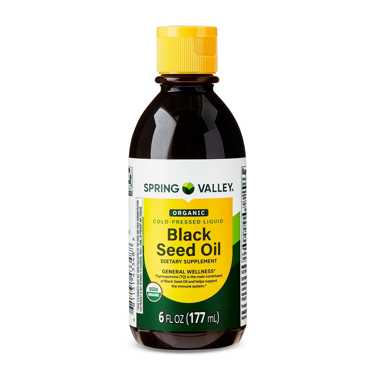 Spring Valley Organic Cold-Pressed Black Seed Oil, Liquid Dietary Supplement
