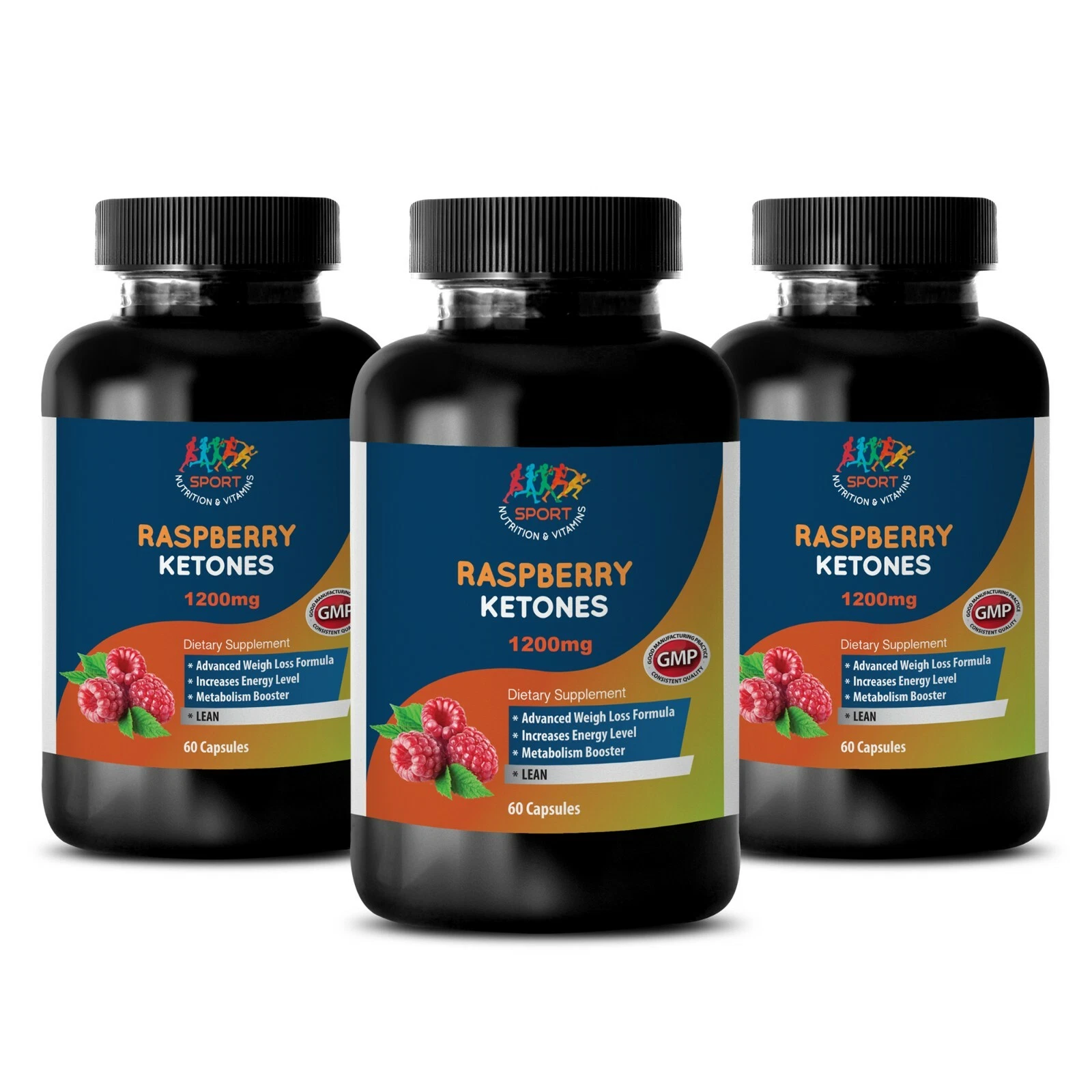 fat burn pills - Raspberry Ketones 1200mg - diet weight loss 3 Bottle 180 Caps